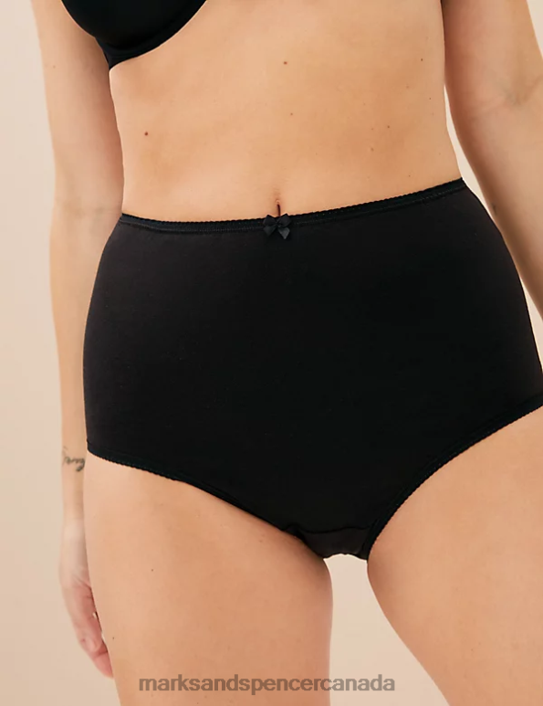 Unisex Black Lingerie Marks & Spencer 10pk Cotton Lycra Full Briefs 20VTD3687 - Marks and Spencer Canada locations