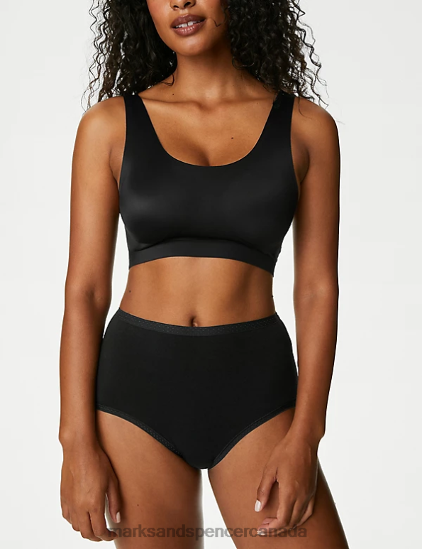 Marks and Spencer sale - Unisex Black Lingerie Marks & Spencer 3pk Cotton Rich Full Briefs 20VTD3818