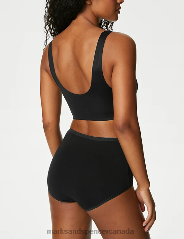 Marks and Spencer sale - Unisex Black Lingerie Marks & Spencer 3pk Cotton Rich Full Briefs 20VTD3818