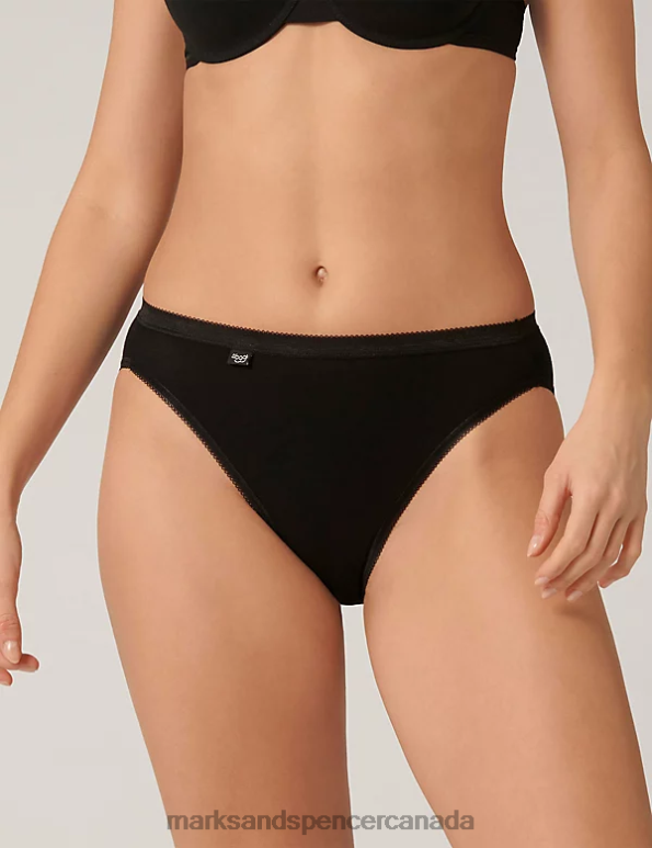 Unisex Black Lingerie Marks & Spencer 3pk Cotton Rich Tai Briefs 20VTD3900 - Marks and Spencer online