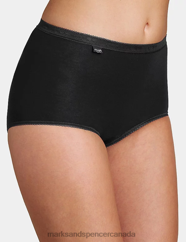 Unisex Black Lingerie Marks & Spencer 3pk High Waisted Full Briefs 20VTD4323 - Marks and Spencer online
