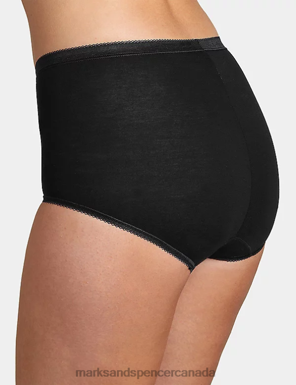Unisex Black Lingerie Marks & Spencer 3pk High Waisted Full Briefs 20VTD4323 - Marks and Spencer online
