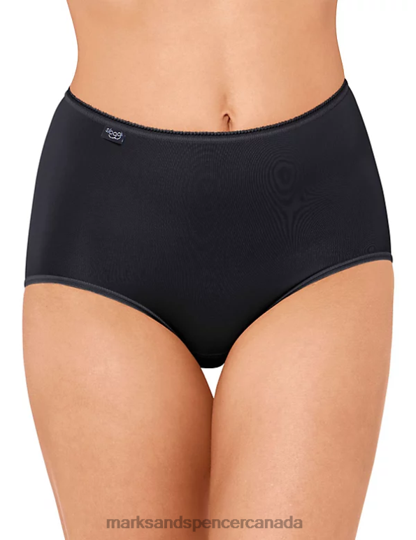 Marks and Spencer sale - Unisex Black Lingerie Marks & Spencer 3pk Microfibre High Waisted Full Briefs 20VTD4205
