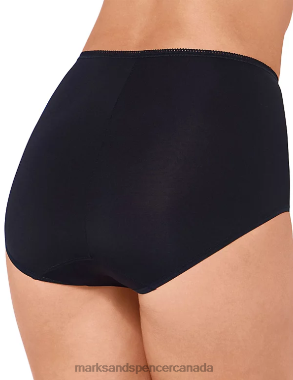 Marks and Spencer sale - Unisex Black Lingerie Marks & Spencer 3pk Microfibre High Waisted Full Briefs 20VTD4205