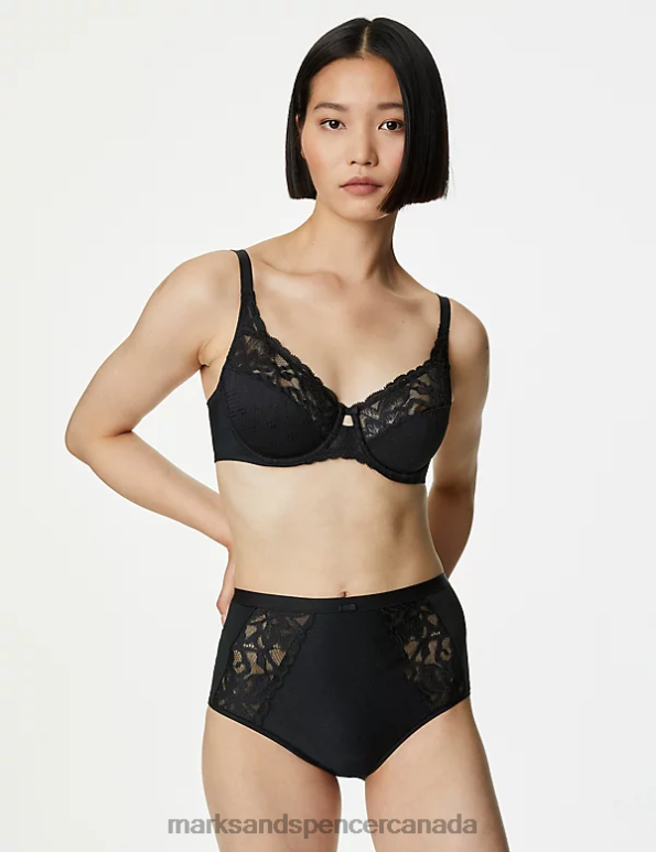 Marks and Spencer sale - Unisex Black Lingerie Marks & Spencer 3pk Wildblooms Full Briefs 20VTD3987