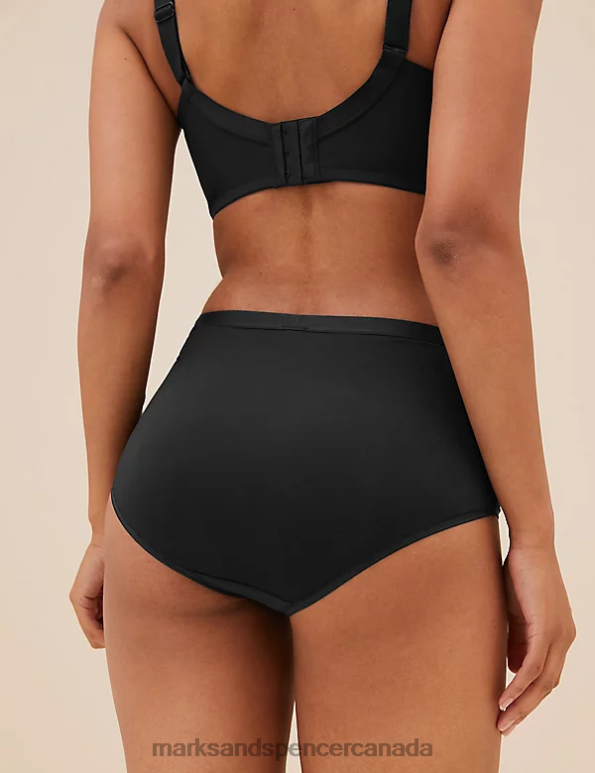 Marks and Spencer sale - Unisex Black Lingerie Marks & Spencer 3pk Wildblooms Full Briefs 20VTD3987