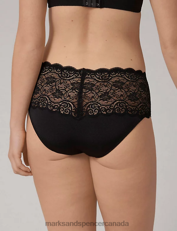 Marks and Spencer near me - Unisex Black Lingerie Marks & Spencer Amourette 300 All Over Lace Full Briefs 20VTD4627