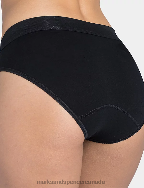 Unisex Black Lingerie Marks & Spencer Double Comfort Cotton Rich Tai Briefs 20VTD4228 - Marks and Spencer Canada locations