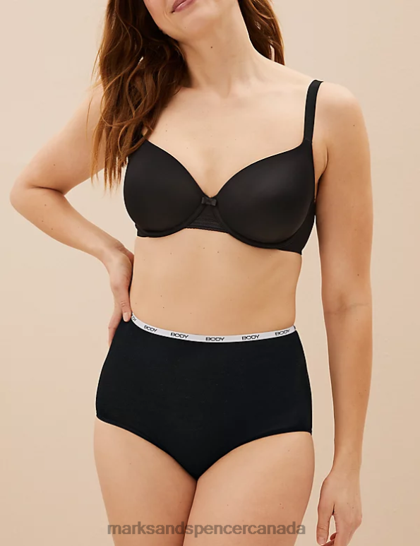 Unisex Black Mix Lingerie Marks & Spencer 4pk Supima Cotton Rich Full Briefs 20VTD4596 - Marks and Spencer online