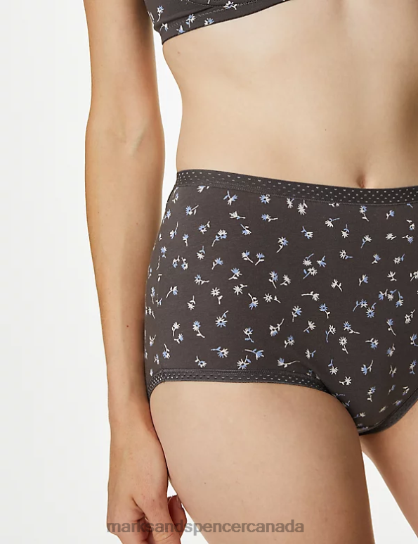 Marks and Spencer near me - Unisex Dark Grey Lingerie Marks & Spencer 3pk Cotton Rich Full Briefs 20VTD4771