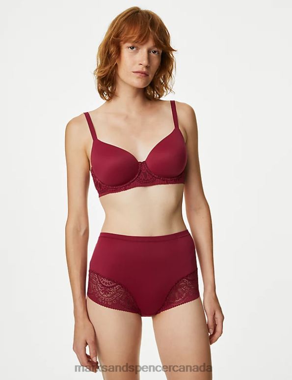 Marks and Spencer Canada - Unisex Dark Raspberry Lingerie Marks & Spencer 3pk Body Soft Full Briefs 20VTD4290