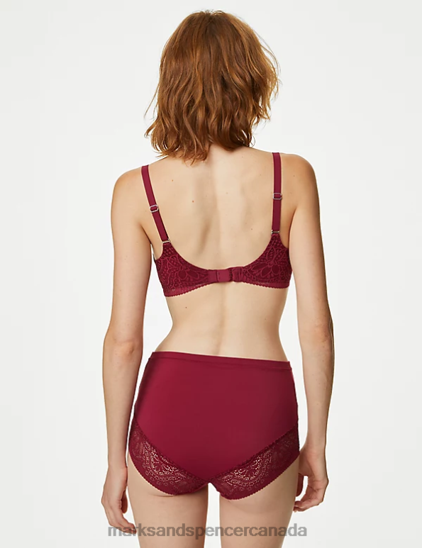 Marks and Spencer Canada - Unisex Dark Raspberry Lingerie Marks & Spencer 3pk Body Soft Full Briefs 20VTD4290