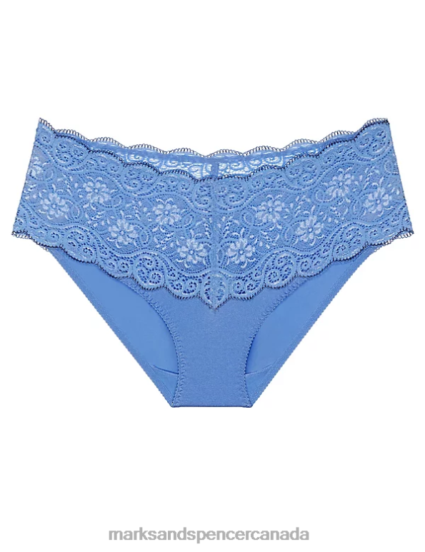 Unisex Light Blue Lingerie Marks & Spencer Amourette 300 All Over Lace Full Briefs 20VTD4629 - Marks and Spencer online