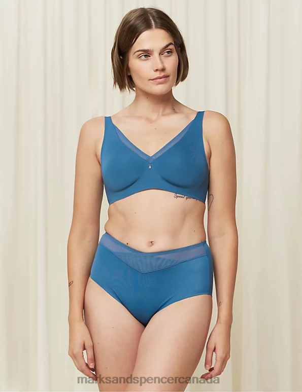 Unisex Medium Blue Lingerie Marks & Spencer True Shape Sensation Maxi Full Briefs 20VTD4735 - Marks and Spencer Canada locations