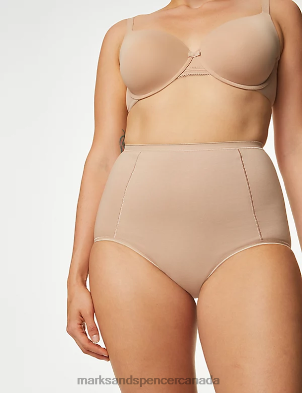 Unisex Rose Quartz Lingerie Marks & Spencer 2pk Firm Control Full Briefs 20VTD4121 - Marks and Spencer online