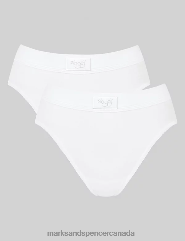 Unisex White Lingerie Marks & Spencer 2pk Double Comfort Cotton Rich Full Briefs 20VTD4475 - Marks and Spencer Canada locations