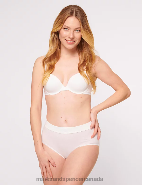 Unisex White Lingerie Marks & Spencer 2pk Double Comfort Cotton Rich Full Briefs 20VTD4607 - Marks and Spencer Canada locations
