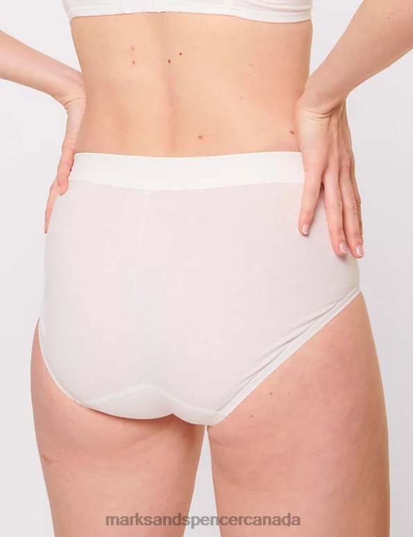 Unisex White Lingerie Marks & Spencer 2pk Double Comfort Cotton Rich Full Briefs 20VTD4607 - Marks and Spencer Canada locations