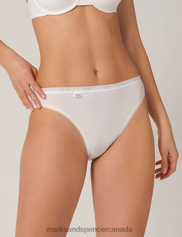 Unisex White Lingerie Marks & Spencer 3pk Cotton Rich Tai Briefs 20VTD4338 - Marks and Spencer Canada locations