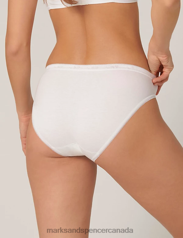 Unisex White Lingerie Marks & Spencer 3pk Cotton Rich Tai Briefs 20VTD4338 - Marks and Spencer Canada locations