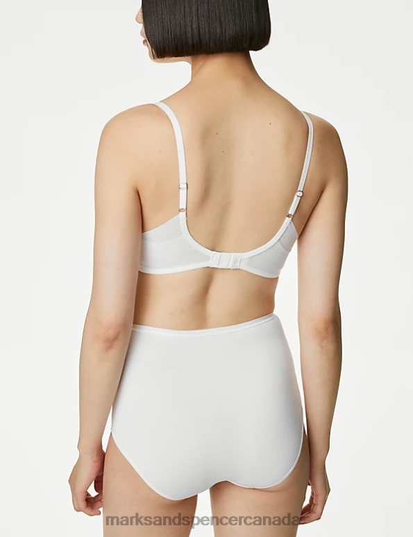 Unisex White Lingerie Marks & Spencer 4pk Microfibre Full Briefs 20VTD3963 - Marks and Spencer outlet