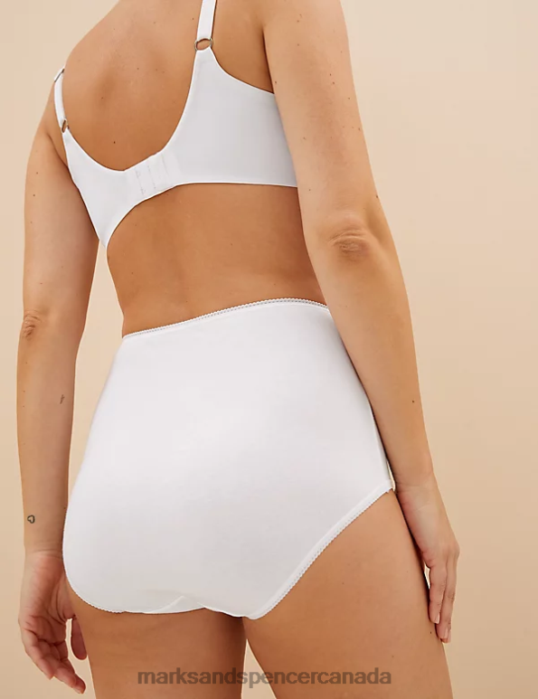 Marks and Spencer near me - Unisex White Lingerie Marks & Spencer 5pk Cotton Lycra Full Briefs 20VTD3729