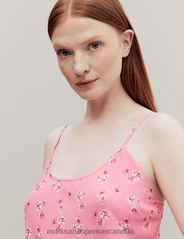 Marks and Spencer sale - Unisex Pink Mix Lingerie Marks & Spencer Floral Print Cami Top 20VTD3559