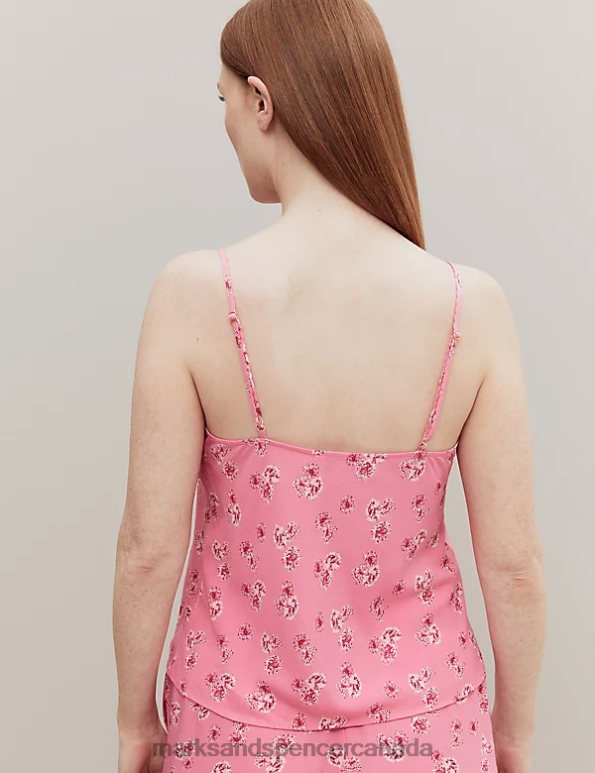 Marks and Spencer sale - Unisex Pink Mix Lingerie Marks & Spencer Floral Print Cami Top 20VTD3559