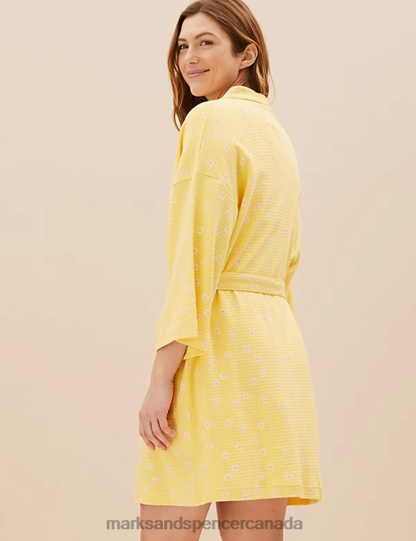 Marks and Spencer sale - Unisex Banana Lingerie Marks & Spencer Pure Cotton Waffle Dressing Gown 20VTD3655