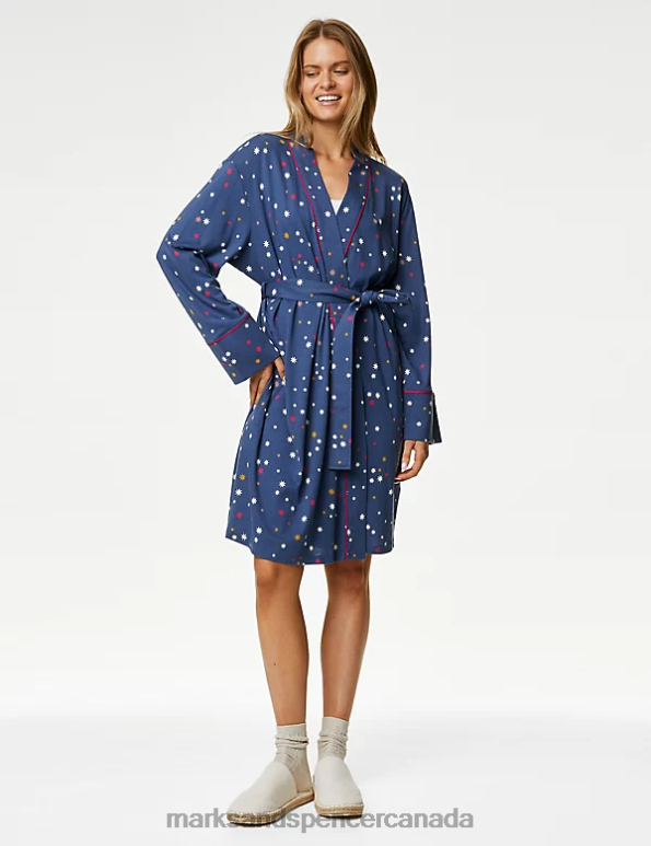 Unisex Indigo Mix Lingerie Marks & Spencer Star Print Short Wrap 20VTD3443 - Marks and Spencer outlet