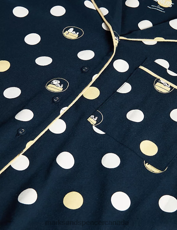 Unisex Navy Mix Lingerie Marks & Spencer Pure Cotton Snoopy Shortie Set 20VTD3351 - Marks and Spencer Canada locations