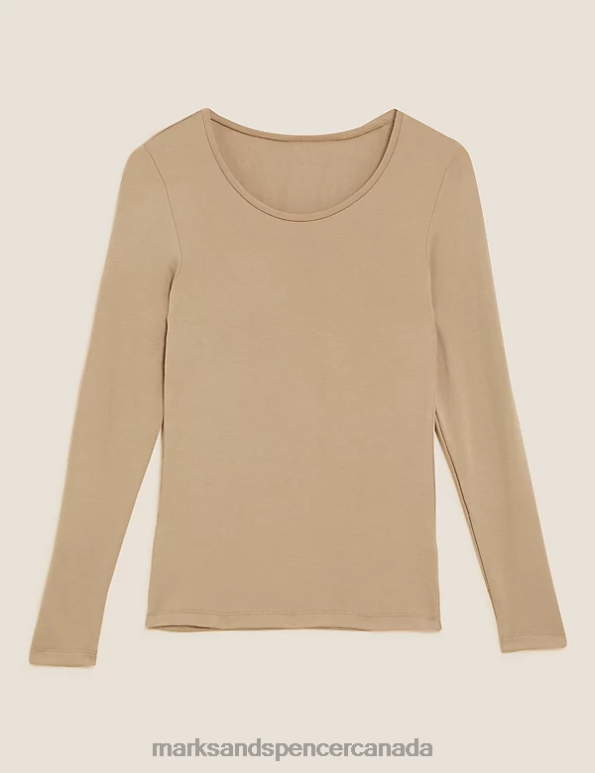 Marks and Spencer Canada - Unisex Rose Quartz Lingerie Marks & Spencer Heatgen Plus Thermal Long Sleeve Top 20VTD3911