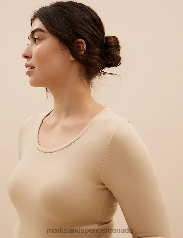 Marks and Spencer Canada - Unisex Rose Quartz Lingerie Marks & Spencer Heatgen Plus Thermal Long Sleeve Top 20VTD3911