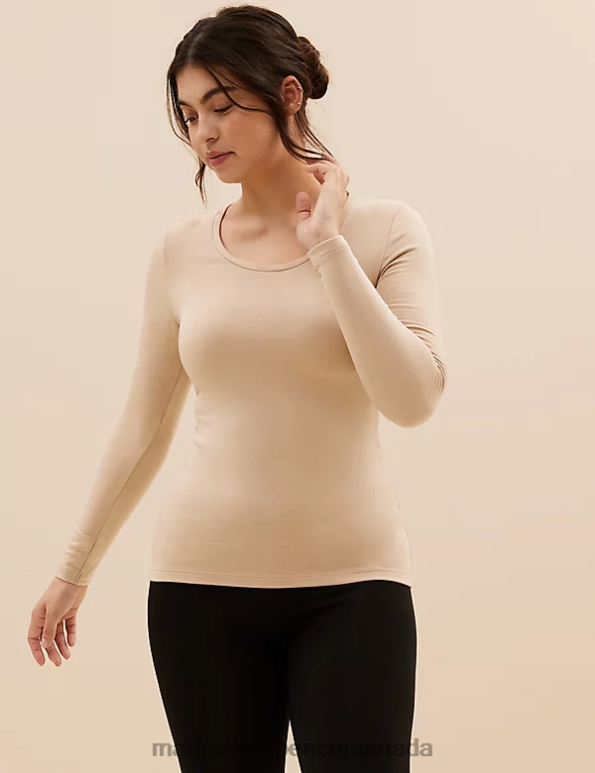 Marks and Spencer Canada - Unisex Rose Quartz Lingerie Marks & Spencer Heatgen Plus Thermal Long Sleeve Top 20VTD3911