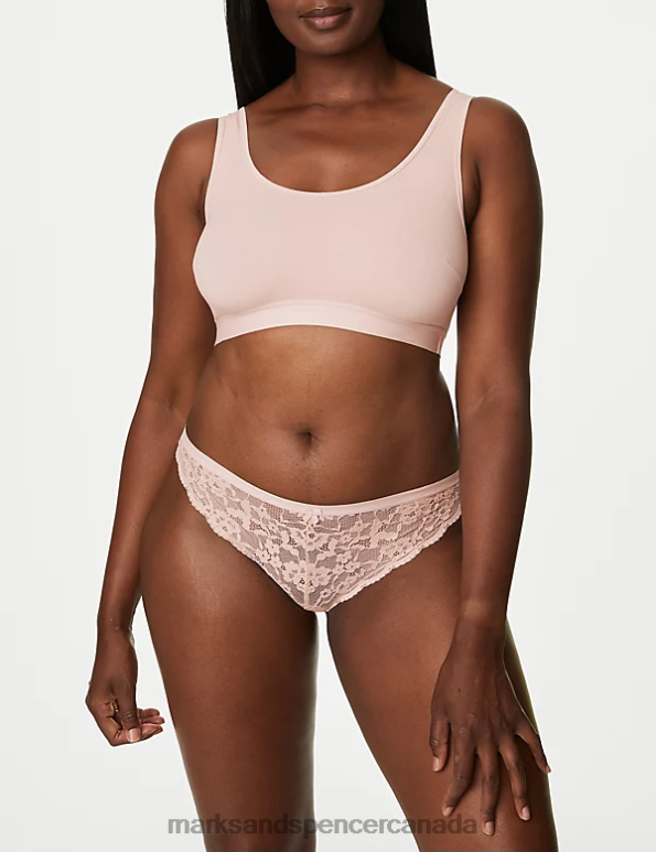 Marks and Spencer sale - Unisex Hot Pink Lingerie Marks & Spencer 3pk All Over Lace Thongs 20VTD4557
