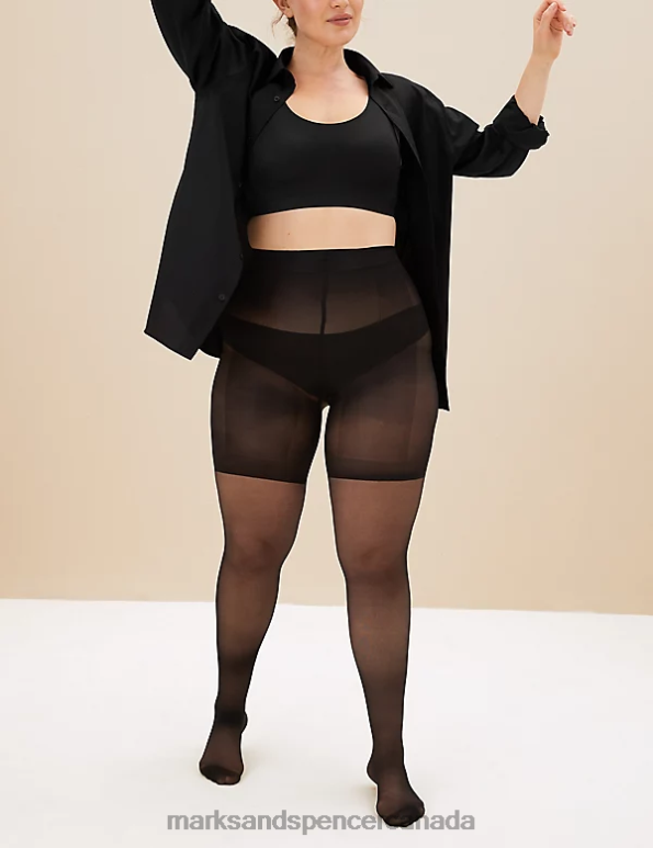 Marks and Spencer near me - Unisex Black Lingerie Marks & Spencer 15 Denier Body Shaper Tights 20VTD4426