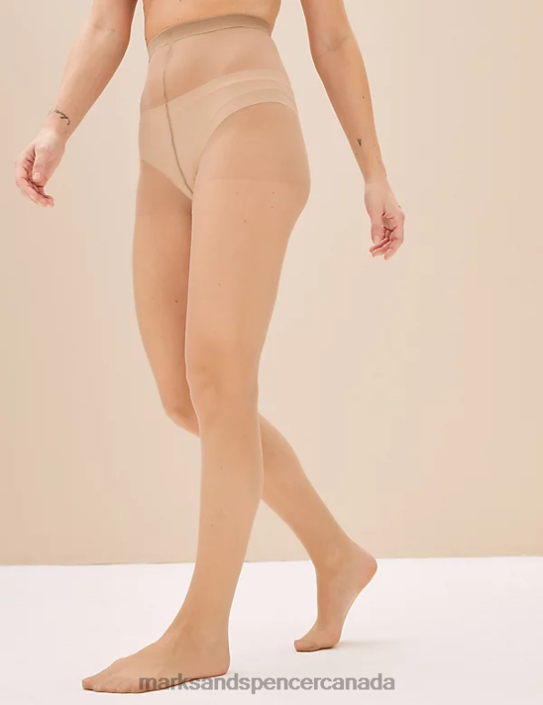 Marks and Spencer Canada - Unisex Pale Opaline Lingerie Marks & Spencer 5pk 15 Denier Ladder Resist Matt Tights 20VTD4761