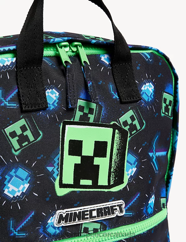 Marks and Spencer near me - Kids Black Accessories Marks & Spencer Minecraft Water Repellent School Backpack 20VTD7811