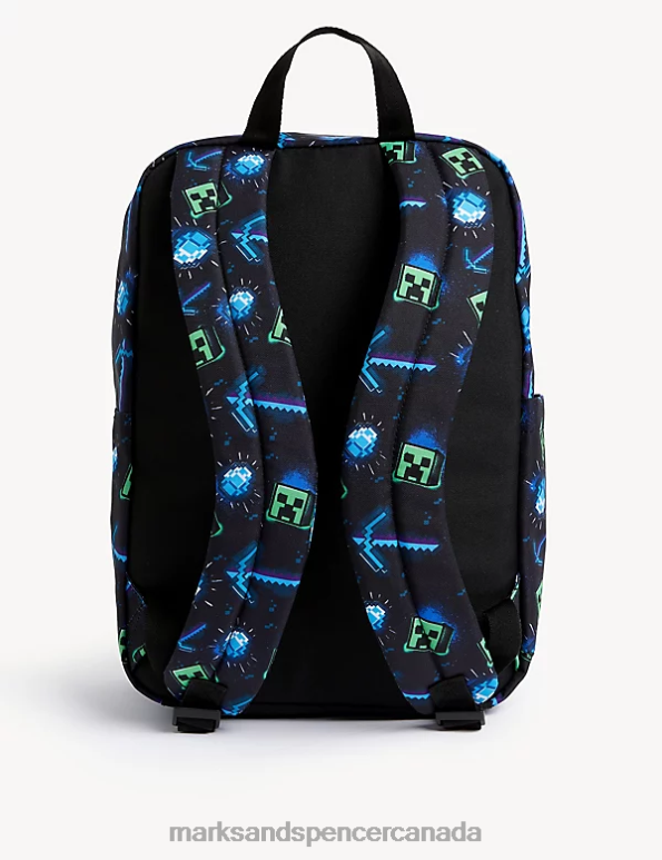 Marks and Spencer near me - Kids Black Accessories Marks & Spencer Minecraft Water Repellent School Backpack 20VTD7811