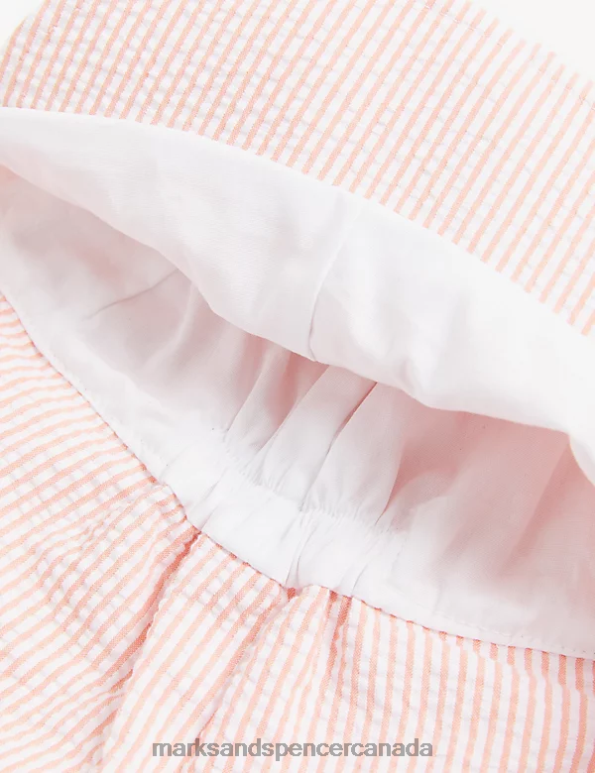 Kids Apricot Accessories Marks & Spencer Pure Cotton Striped Sun Hat 20VTD8728 - Marks and Spencer Canada locations