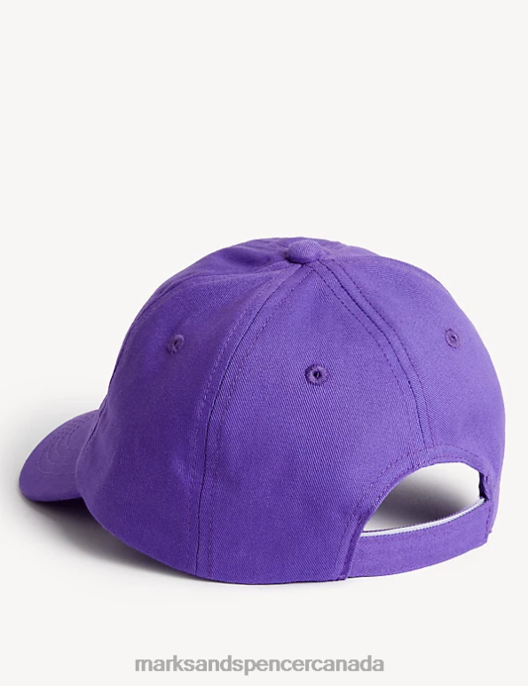 Marks and Spencer sale - Kids Bright Purple Accessories Marks & Spencer Pure Cotton Plain Baseball Cap 20VTD8547