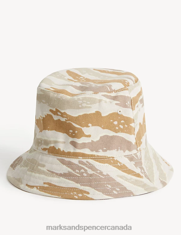Marks and Spencer Canada - Kids Calico Accessories Marks & Spencer Pure Cotton Camouflage Sun Hat 20VTD8366