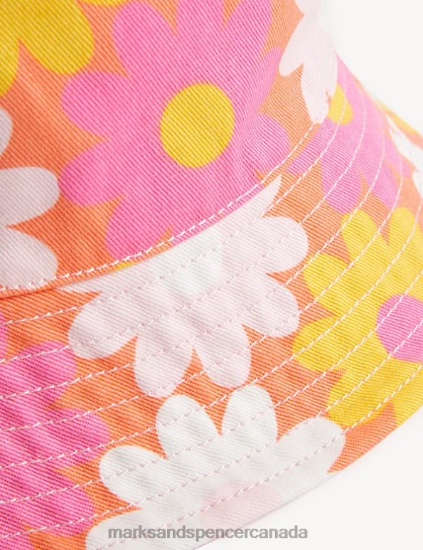 Marks and Spencer near me - Kids Coral Accessories Marks & Spencer Pure Cotton Floral Sun Hat 20VTD8381