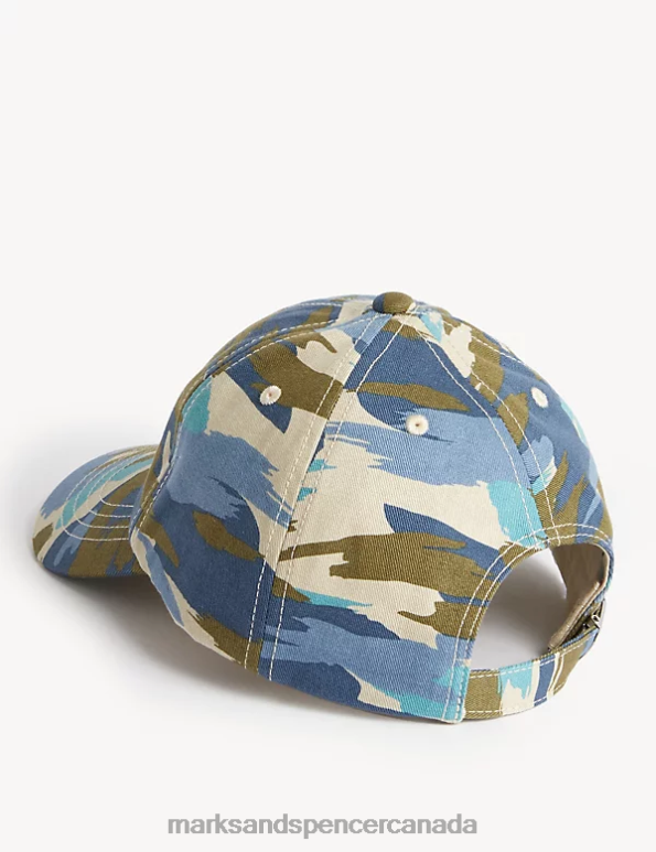 Kids Khaki Accessories Marks & Spencer Pure Cotton Camo Baseball Cap 20VTD8044 - Marks and Spencer Canada locations