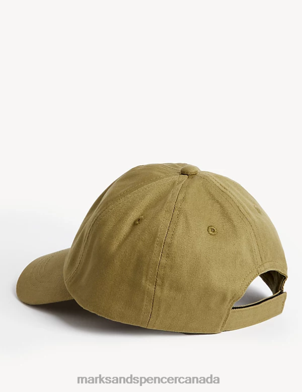 Marks and Spencer Canada - Kids Olive Accessories Marks & Spencer Pure Cotton Plain Baseball Cap 20VTD8578