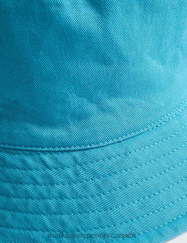 Kids Turquoise Accessories Marks & Spencer Pure Cotton Plain Sun Hat 20VTD8330 - Marks and Spencer online