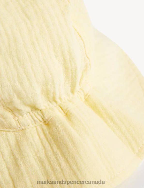 Marks and Spencer near me - Kids Yellow Accessories Marks & Spencer Pure Cotton Plain Sun Hat 20VTD8319