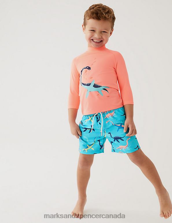 Marks and Spencer sale - Kids Multi Clothing Marks & Spencer 2pc Dinosaur Swim Set 20VTD8716