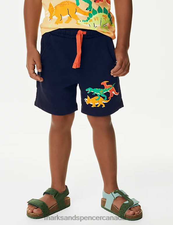 Marks and Spencer sale - Kids Multi Clothing Marks & Spencer 2pc Pure Cotton Dinosaur Top & Bottom Outfit 20VTD8141