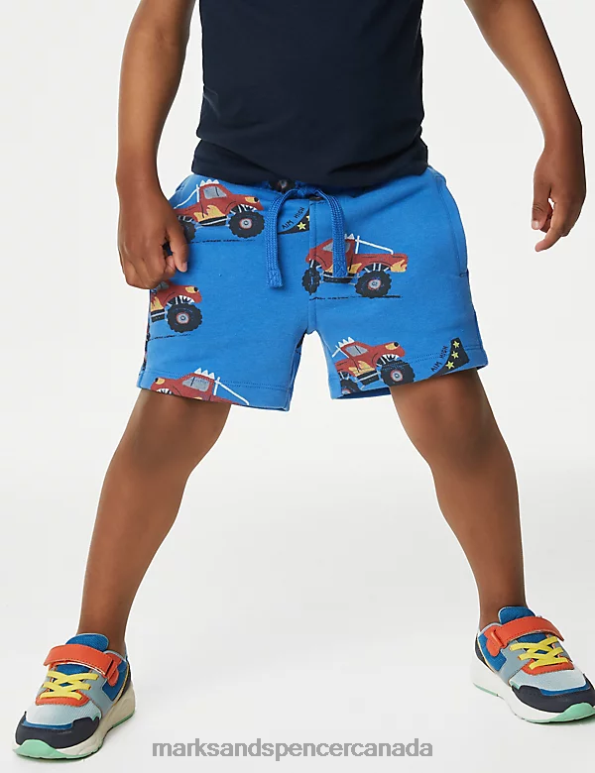 Kids Multi Clothing Marks & Spencer Cotton Rich Transport Top & Bottom Outfit 20VTD8271 - Marks and Spencer outlet